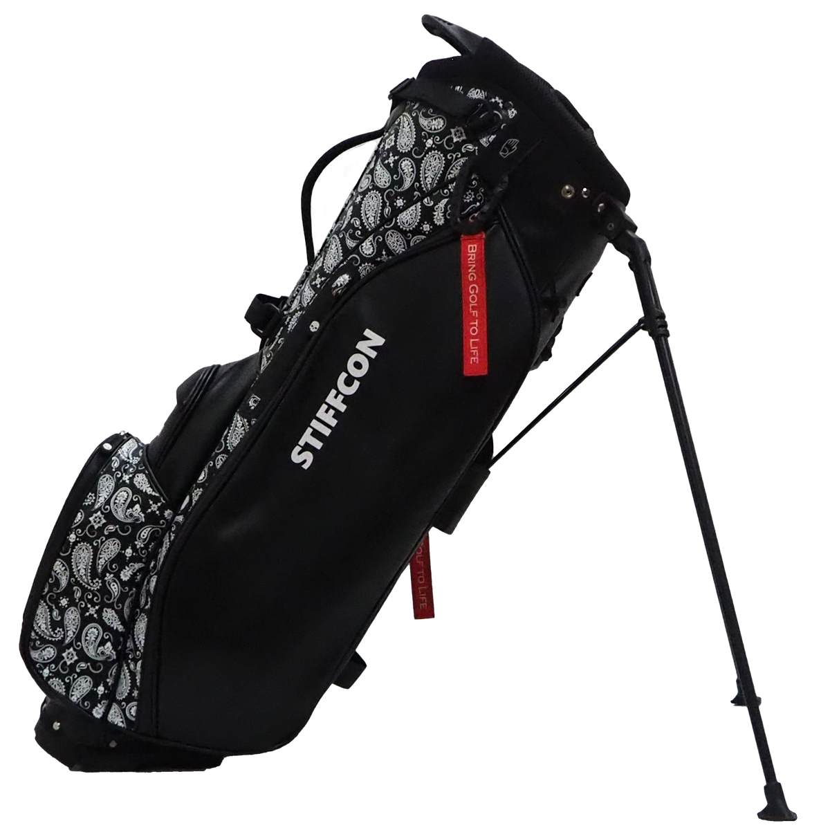 GOLF STAND BAG_PAISLEY BLACK / スタンドキャディバッグ ペイズリー
