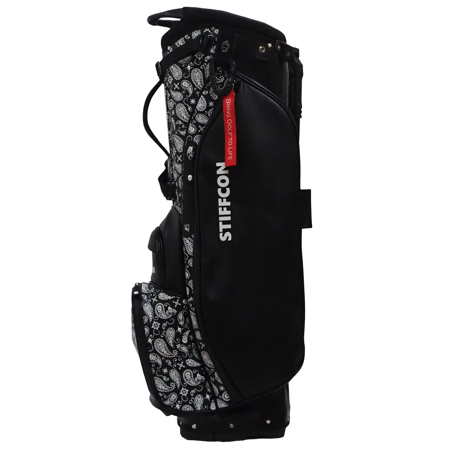 GOLF STAND BAG_PAISLEY BLACK / スタンドキャディバッグ ペイズリーブラック STIFFCON