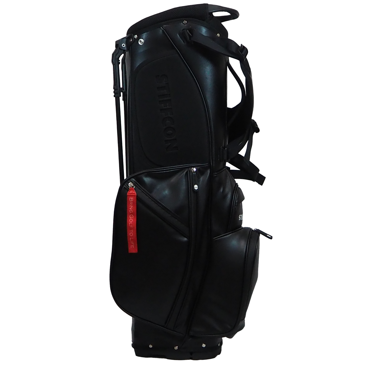 GOLF STAND BAG_PLAIN BLACK / スタンドキャディバッグ プレーンブラック STIFFCON