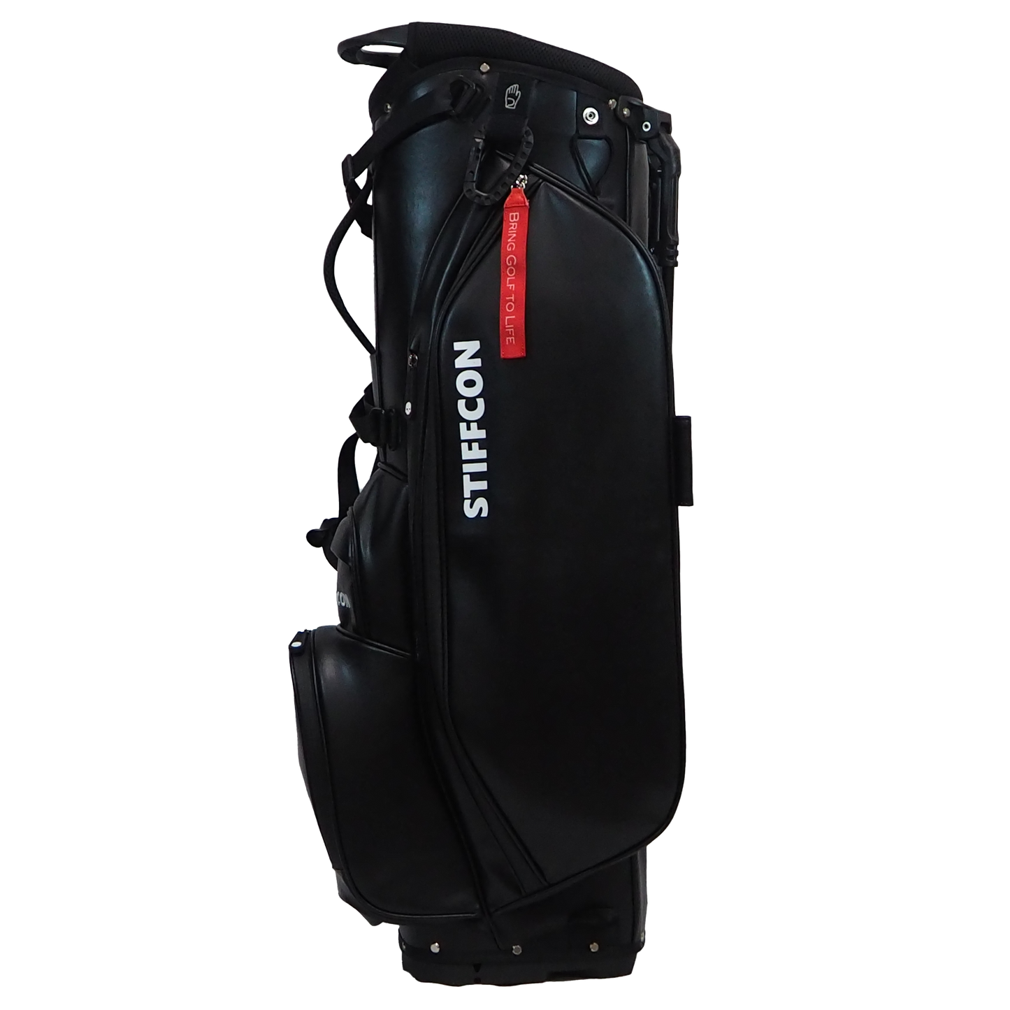 GOLF STAND BAG_PLAIN BLACK / スタンドキャディバッグ プレーンブラック STIFFCON