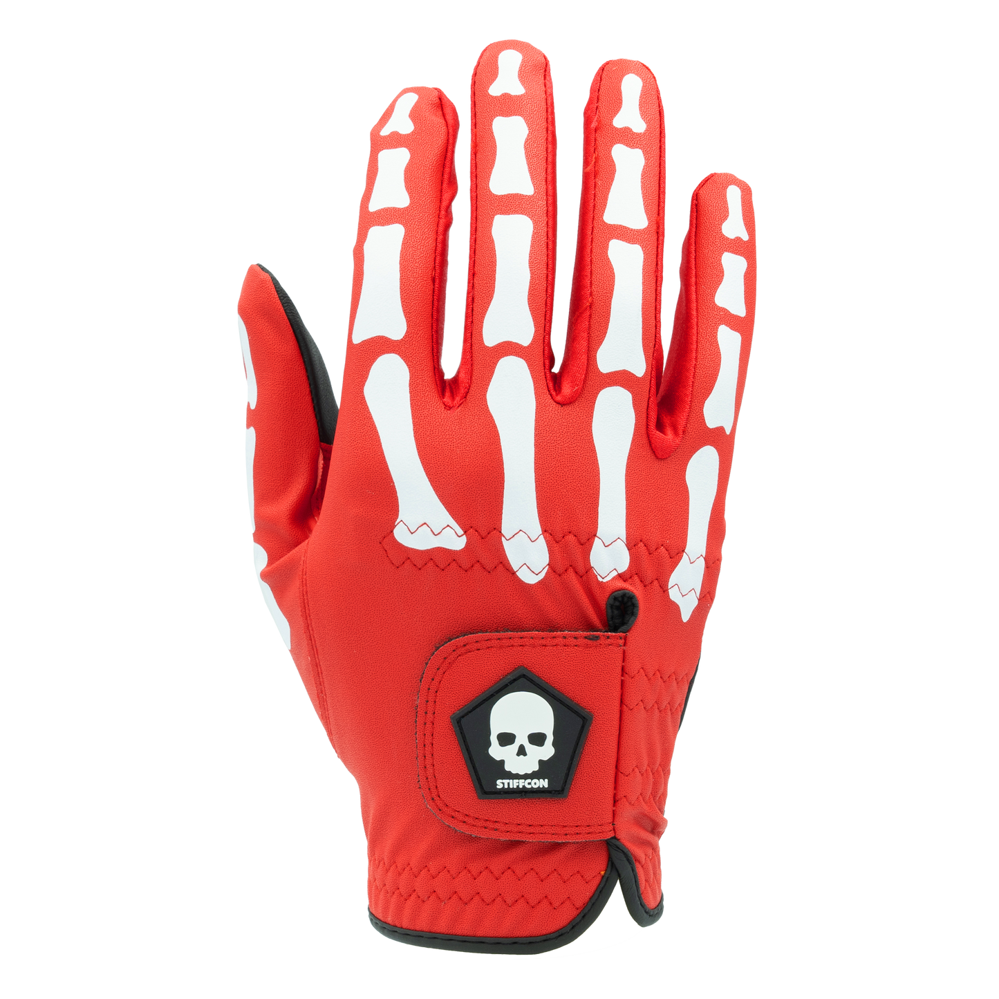 TULANG RED Men's Bone Pattern Golf Glove Left Hand Touran Red V4