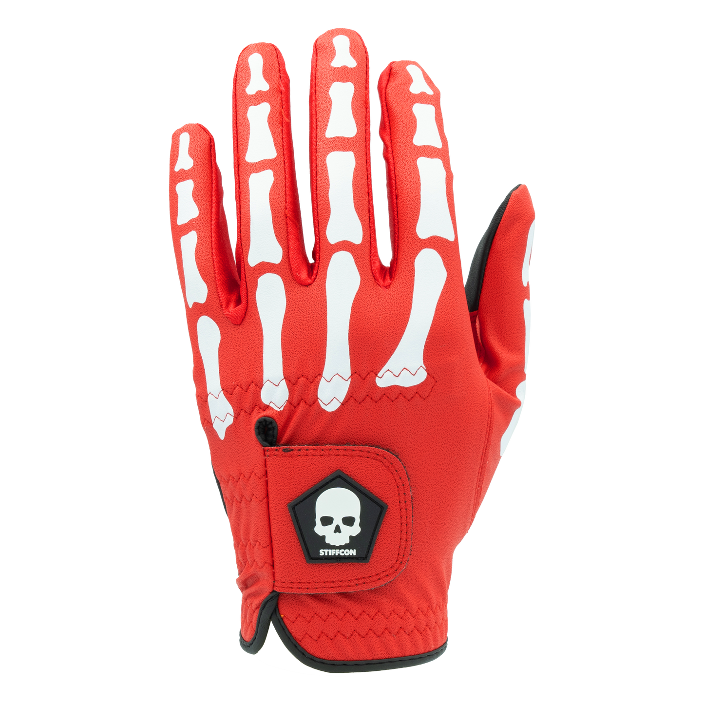 TULANG RED Men's Bone Pattern Golf Glove Left Hand Touran Red V4