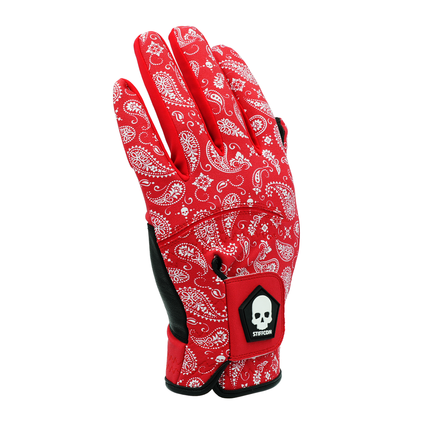 FLUO PAISLEY RED Men's Red Golf Gloves FLUO_Paisley Red V5