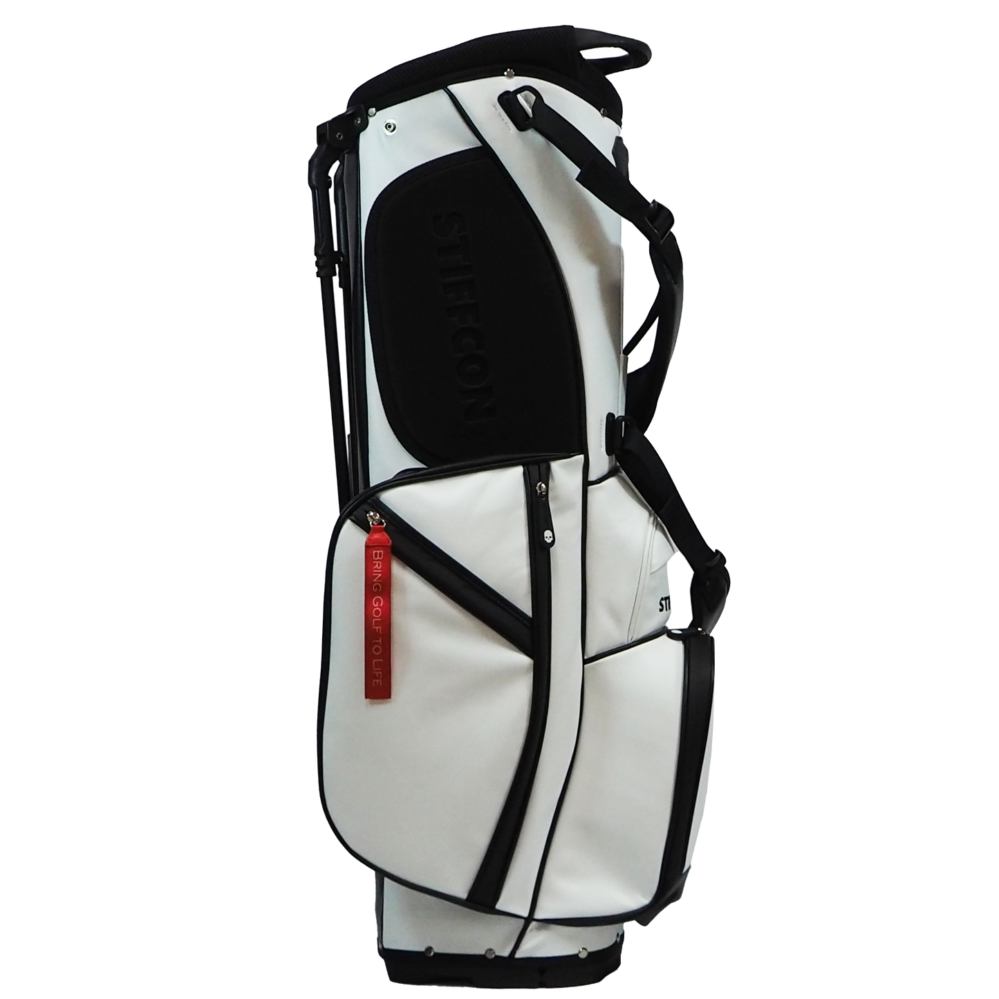 GOLF STAND BAG_PLAIN WHITE / スタンドキャディバッグ プレーンホワイト STIFFCON