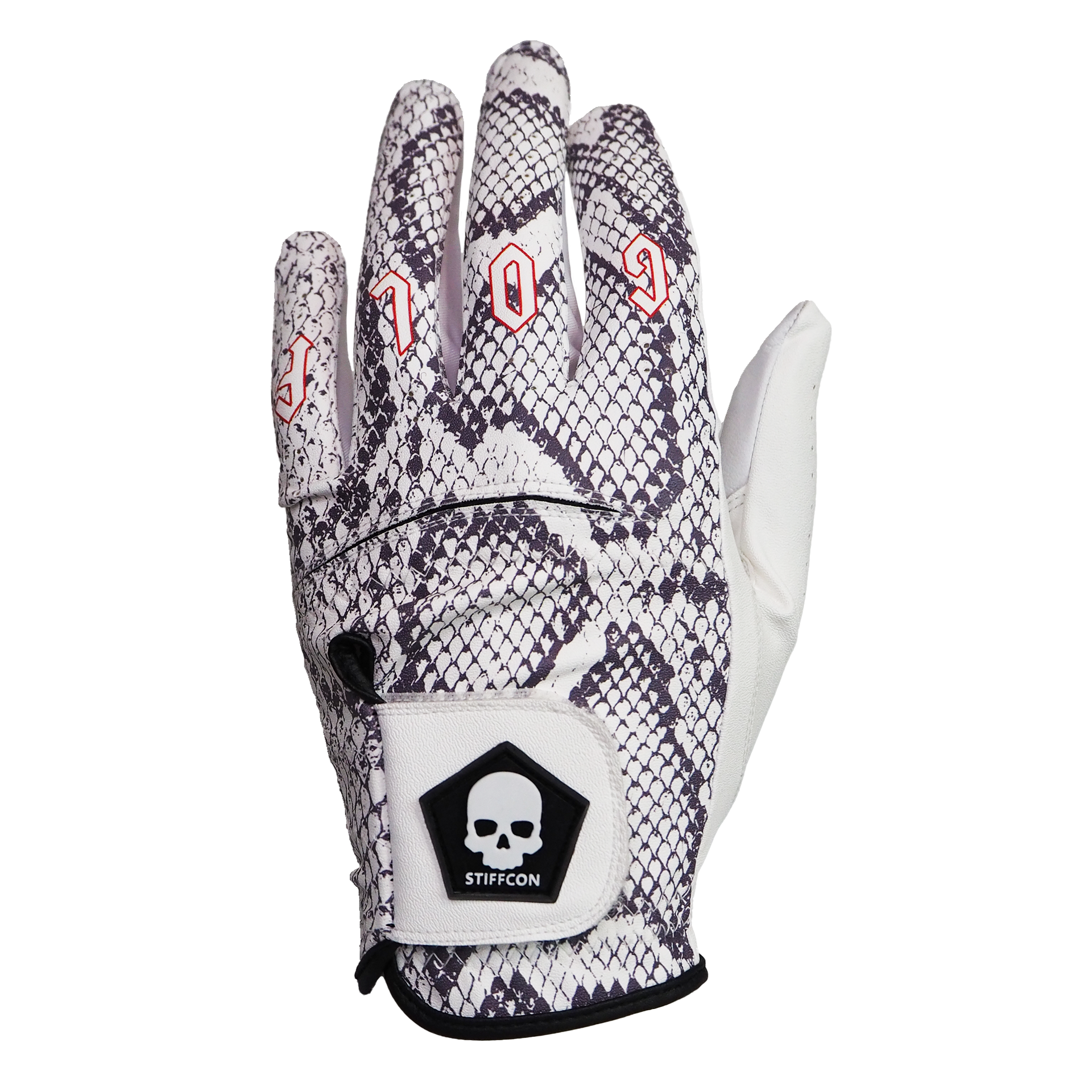 FLUO PYTHON WHITE メンズゴルフグローブ左手 パイソンホワイト V5 蛇