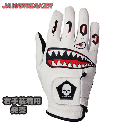 FLUO JAWBREAKER WHITE メンズゴルフグローブ左手 ジョーブレイカーホワイト V5 鮫 シャーク サメ