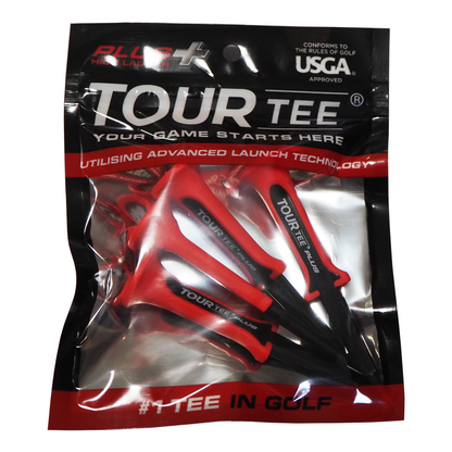 【限定レッドのみ】TOUR TEE PLUS X STIFFCON レッド4本セット ツアーティープラス X スティフコン