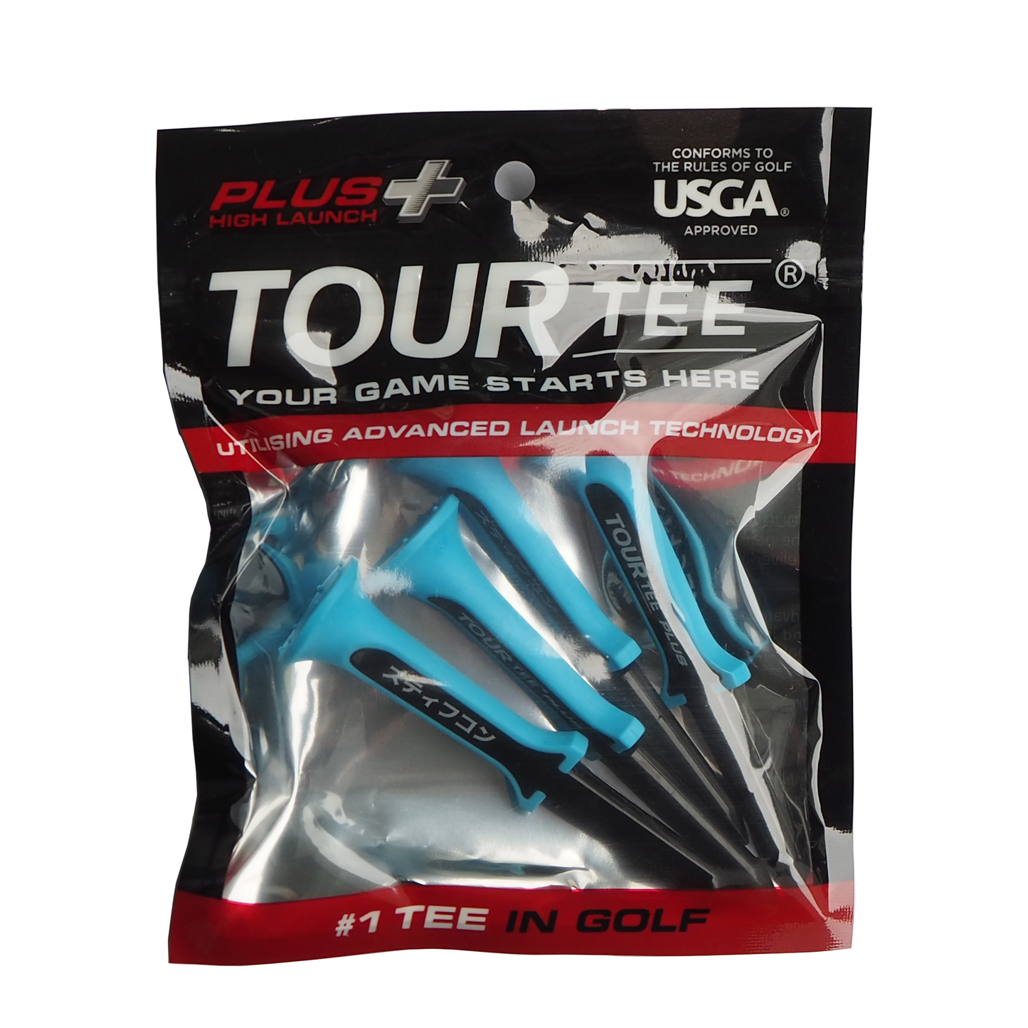 【限定ブルーのみ】TOUR TEE PLUS X STIFFCON ブルー4本セット ツアーティープラス X スティフコン