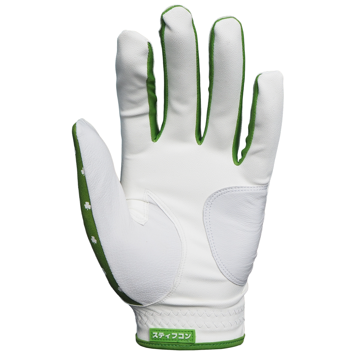 FLUO SHAMROCK メンズゴルフグローブ左手 シャムロック V5 クローバー 緑 白 若葉