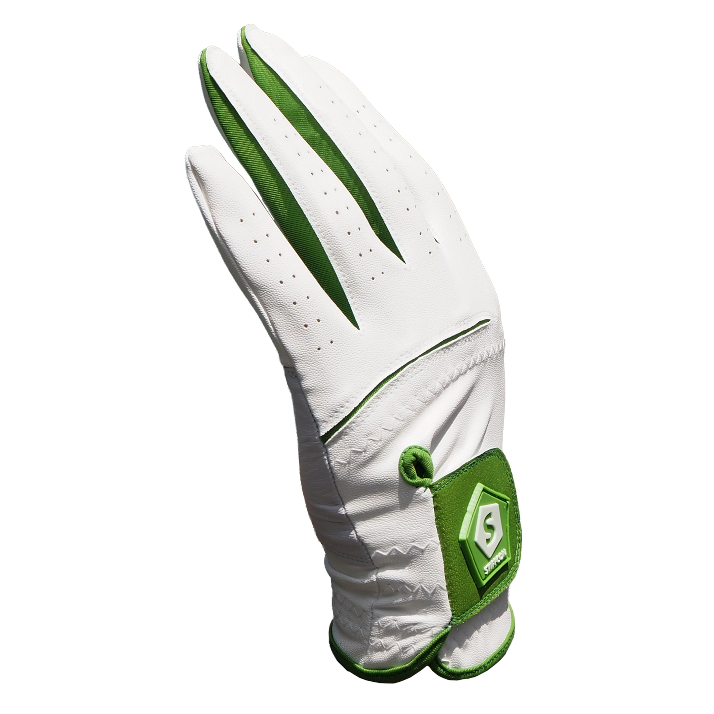 FLUO SHAMROCK メンズゴルフグローブ左手 シャムロック V5 クローバー 緑 白 若葉