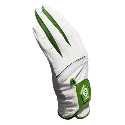 FLUO SHAMROCK メンズゴルフグローブ左手 シャムロック V5 クローバー 緑 白 若葉