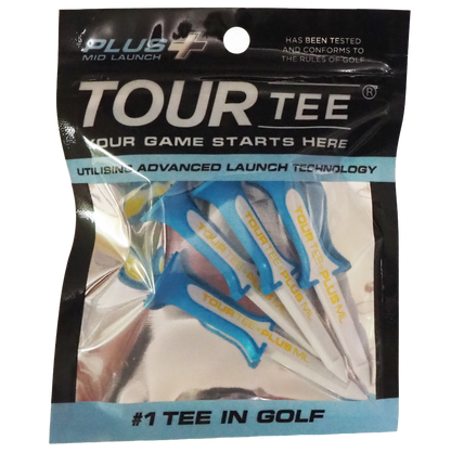 【限定】TOUR TEE PLUS MID X STIFFCON アヒルブルー4本セット ツアーティープラスミッド X スティフコン