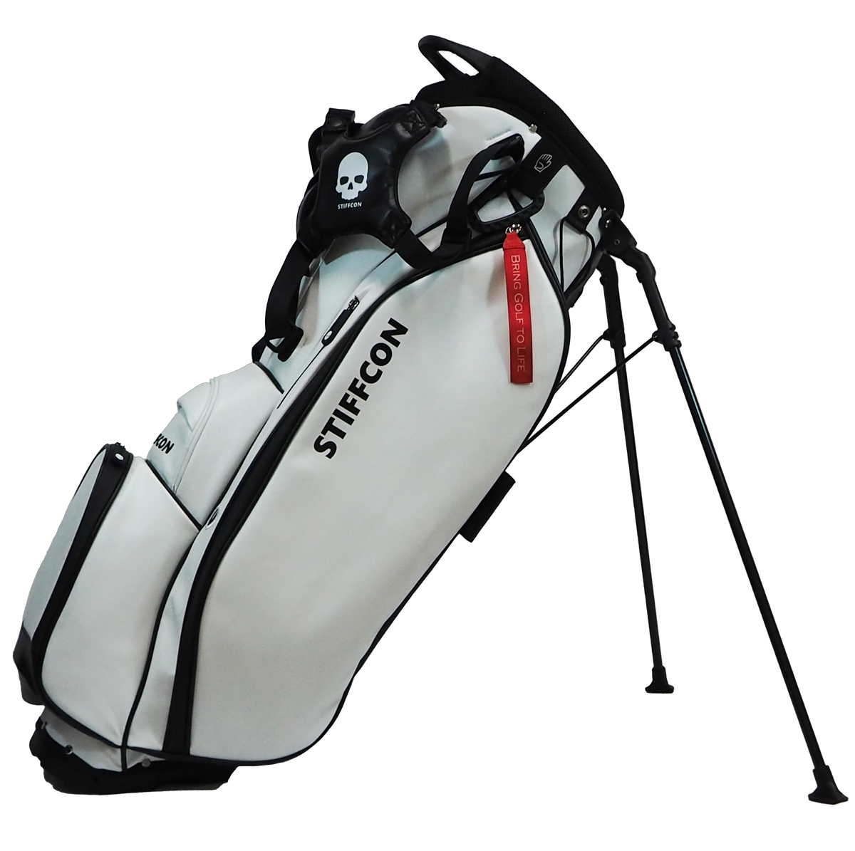 GOLF STAND BAG_PLAIN WHITE / スタンドキャディバッグ プレーン
