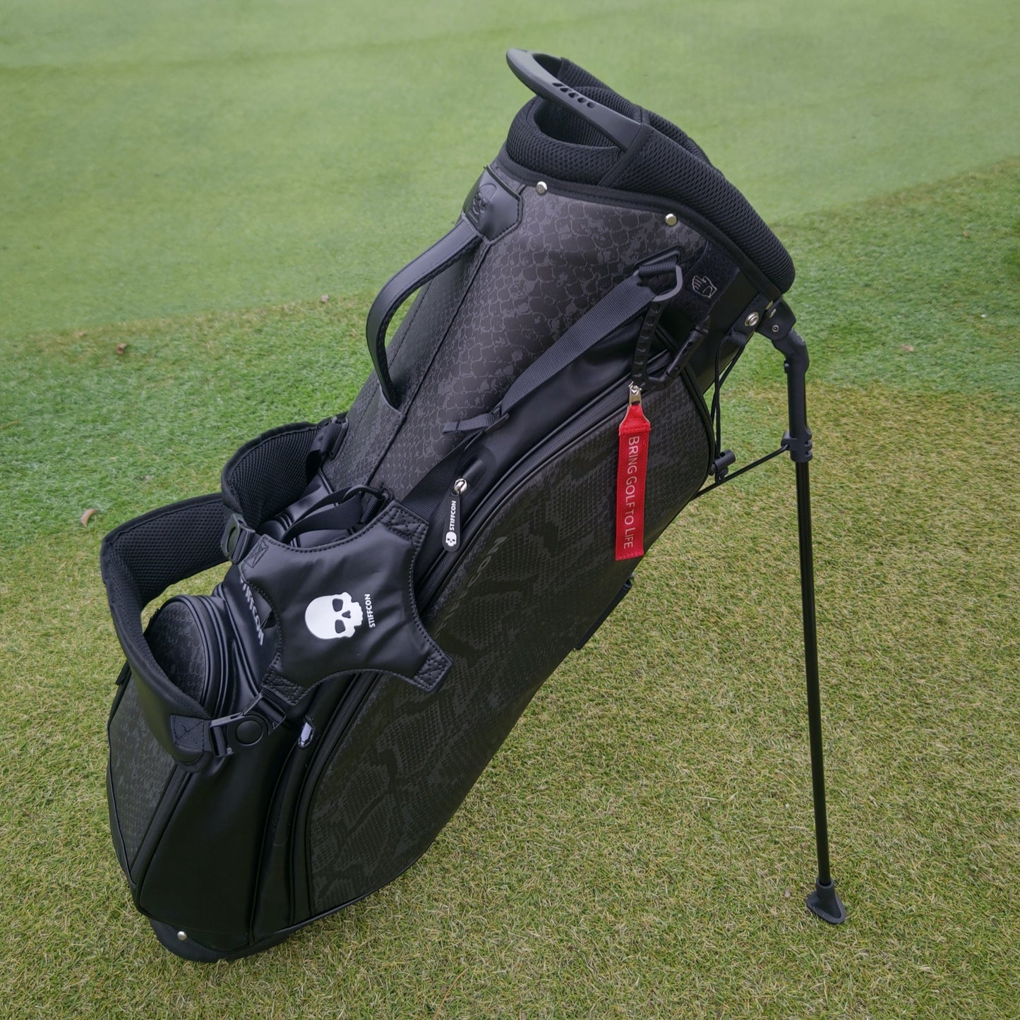 GOLF STAND BAG_OROCHI BLACK / スタンドキャディバッグ オロチブラック STIFFCON ヘビ柄