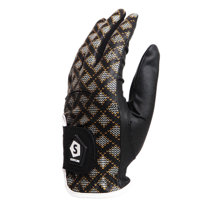 【SALE】CHEVRA HERRING BLACK レディースゴルフグローブ左手/両手 シェブラへリンブラック  V5 ヘリンボーン