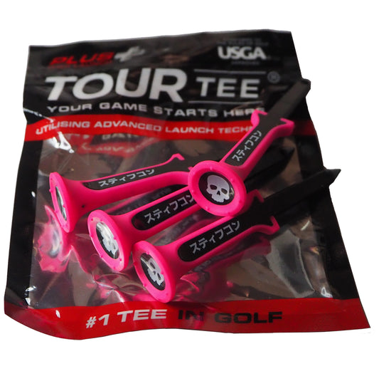 【限定ピンクのみ】TOUR TEE PLUS X STIFFCON ピンク4本セット ツアーティープラス X スティフコン