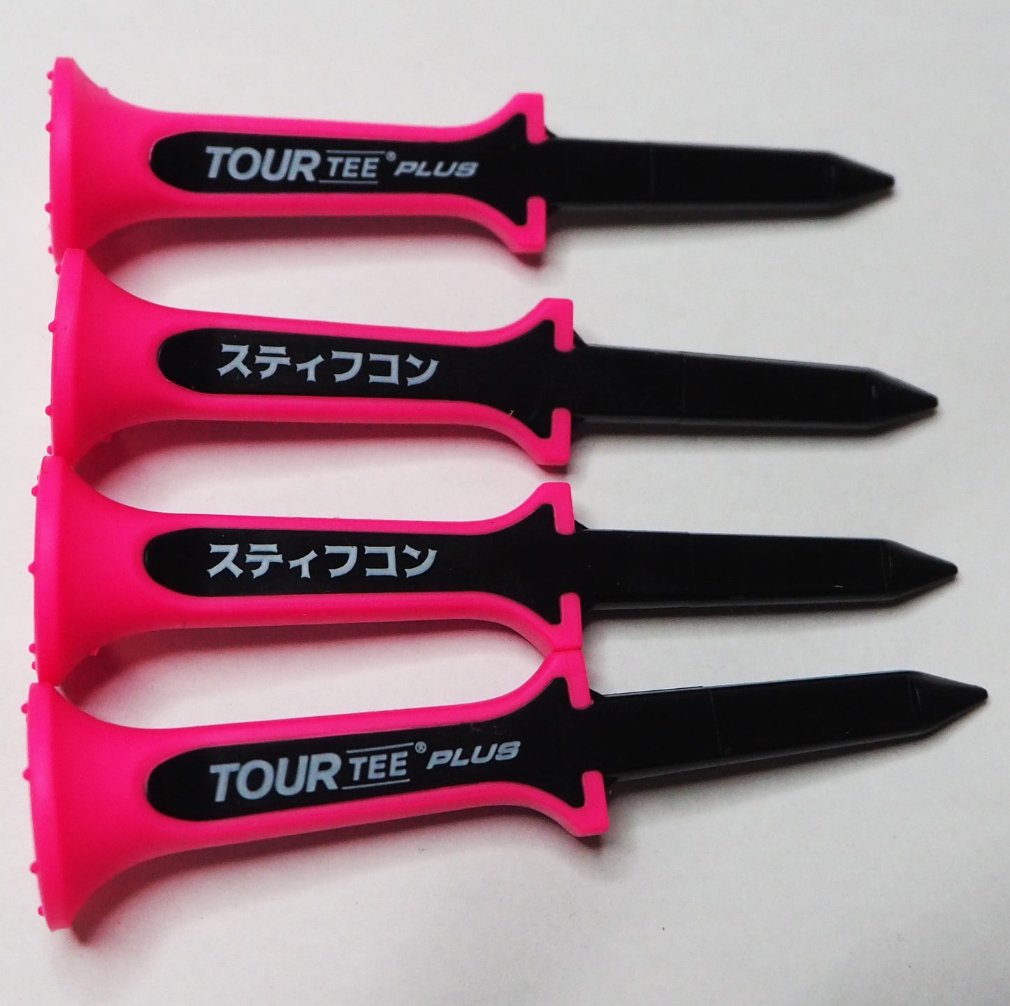 【限定ピンクのみ】TOUR TEE PLUS X STIFFCON ピンク4本セット ツアーティープラス X スティフコン