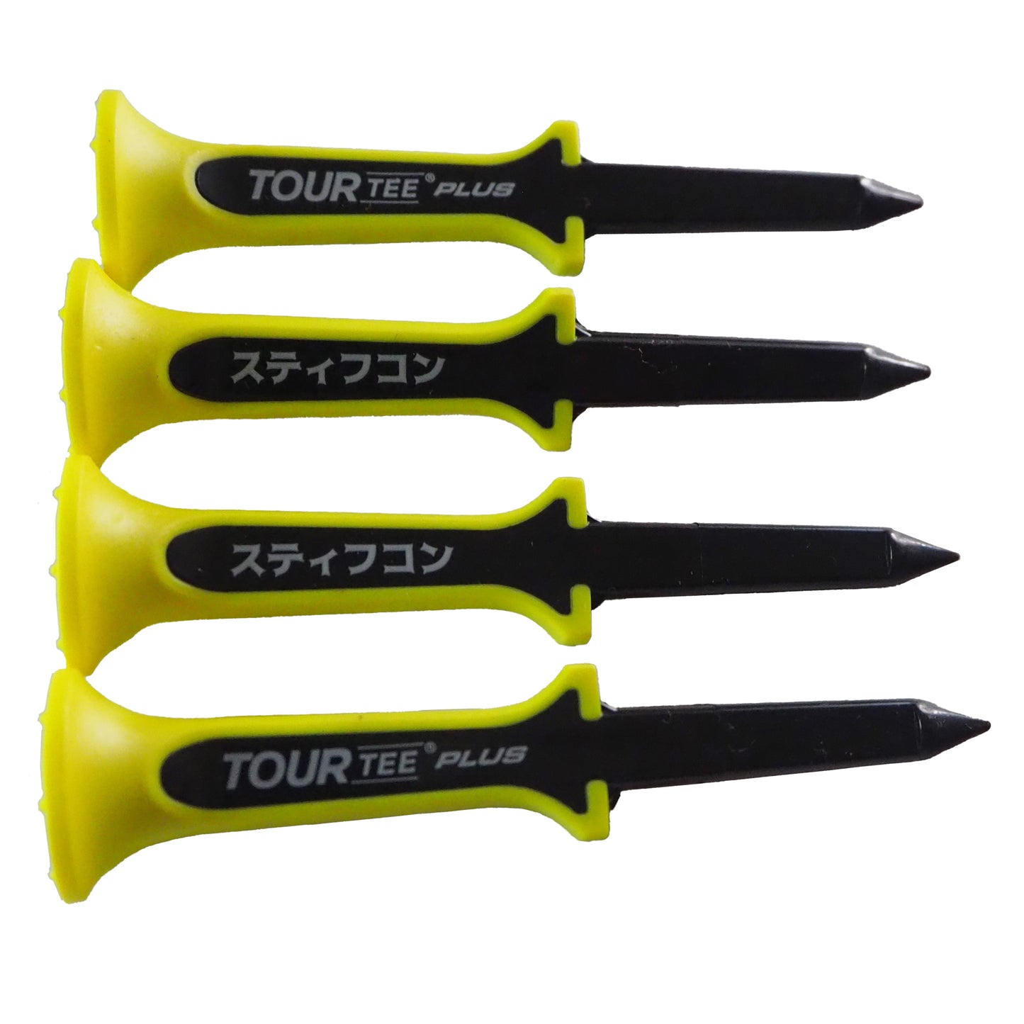 【限定イエローのみ】TOUR TEE PLUS X STIFFCON イエロー4本セット ツアーティープラス X スティフコン