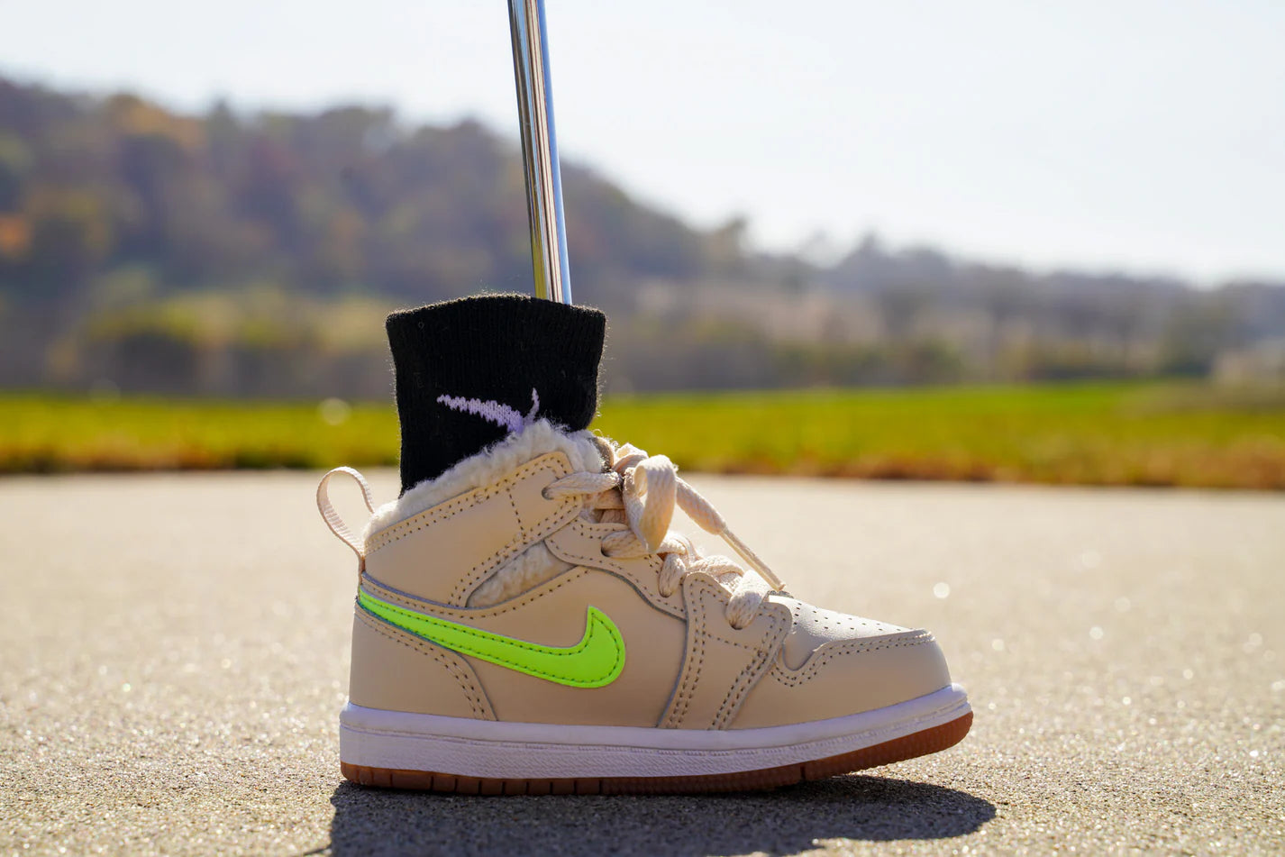 スニーカーパターカバー/Jordan 1 Mid Fleece Utility [PERAL BLUE LIME]