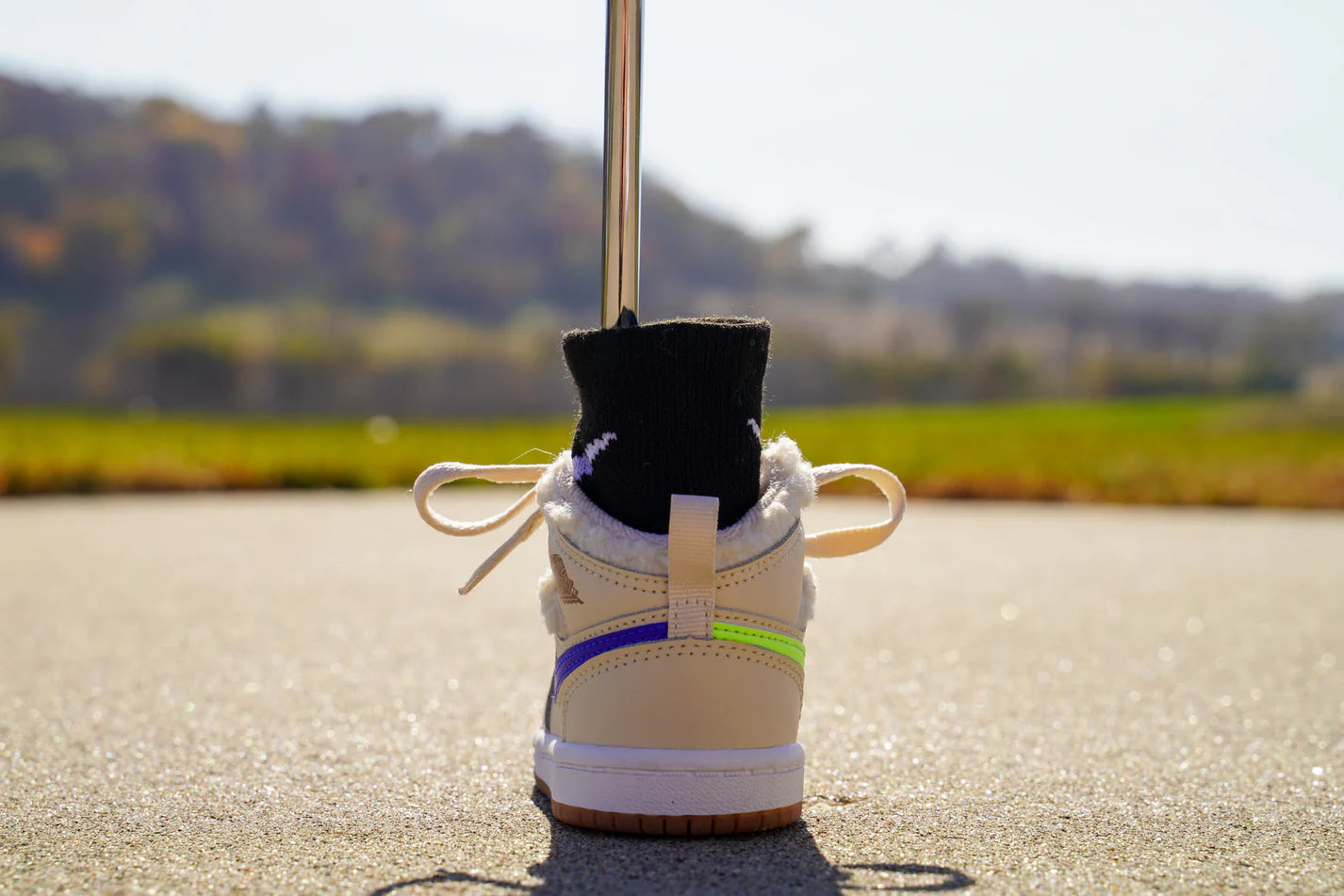 スニーカーパターカバー/Jordan 1 Mid Fleece Utility [PERAL BLUE LIME]