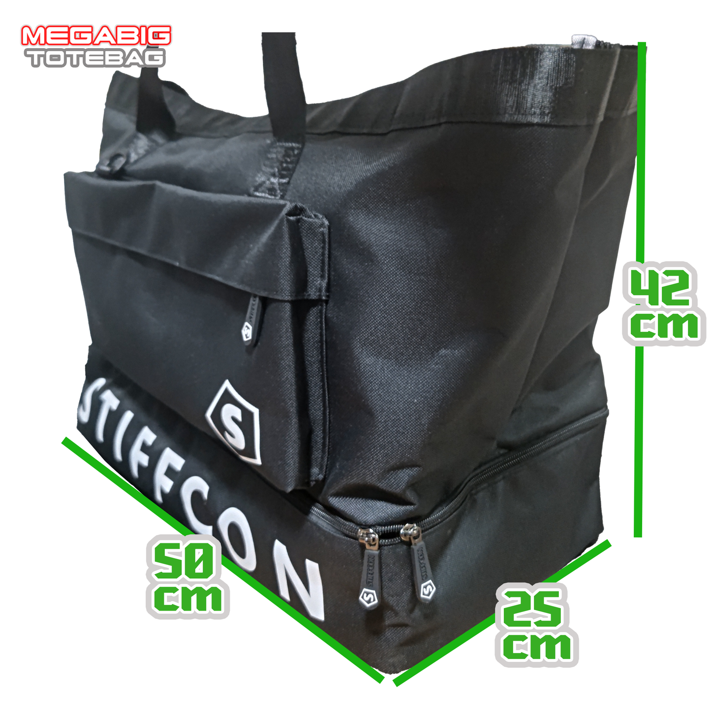 MEGABIG TOTE BAG / メガビッグ2層トートバッグ  STIFFCON