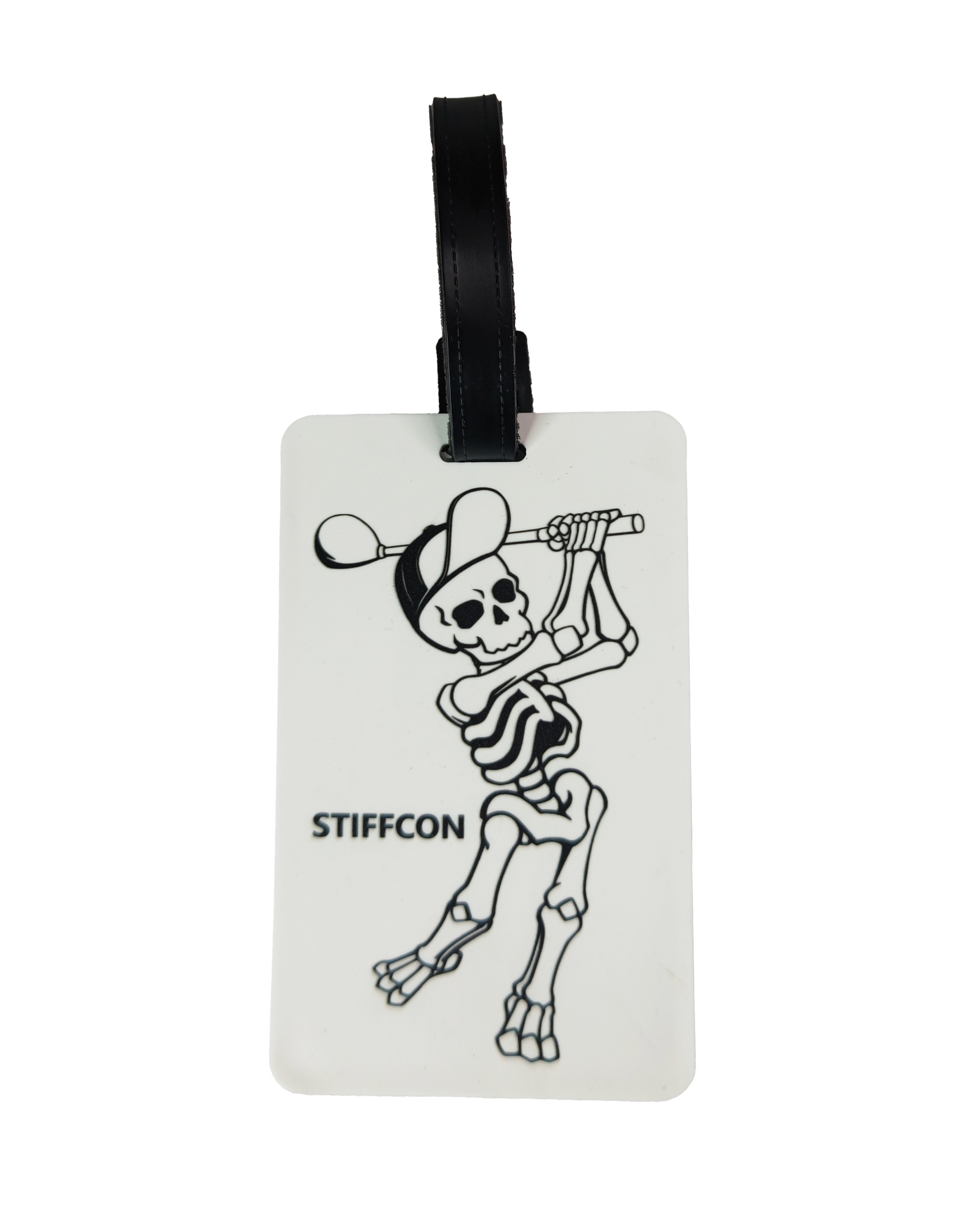 STIFFFCON ネームタグ スカルスイング白 Name Tag Skull Swing
