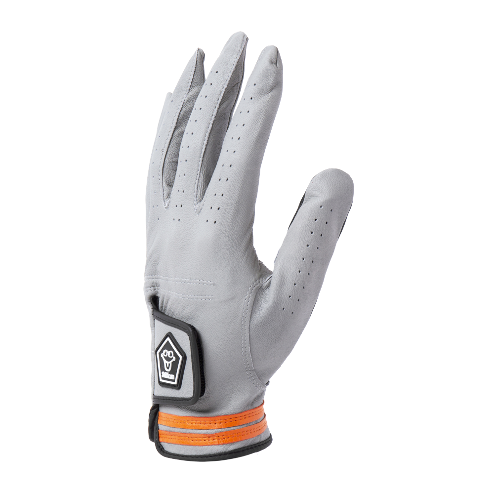 MAVLUS Tamayura Men's Golf Glove_Light Gray/Orange