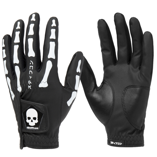 TULANG BLACK Men's Bone Pattern Golf Glove Left Hand Touran Black V2