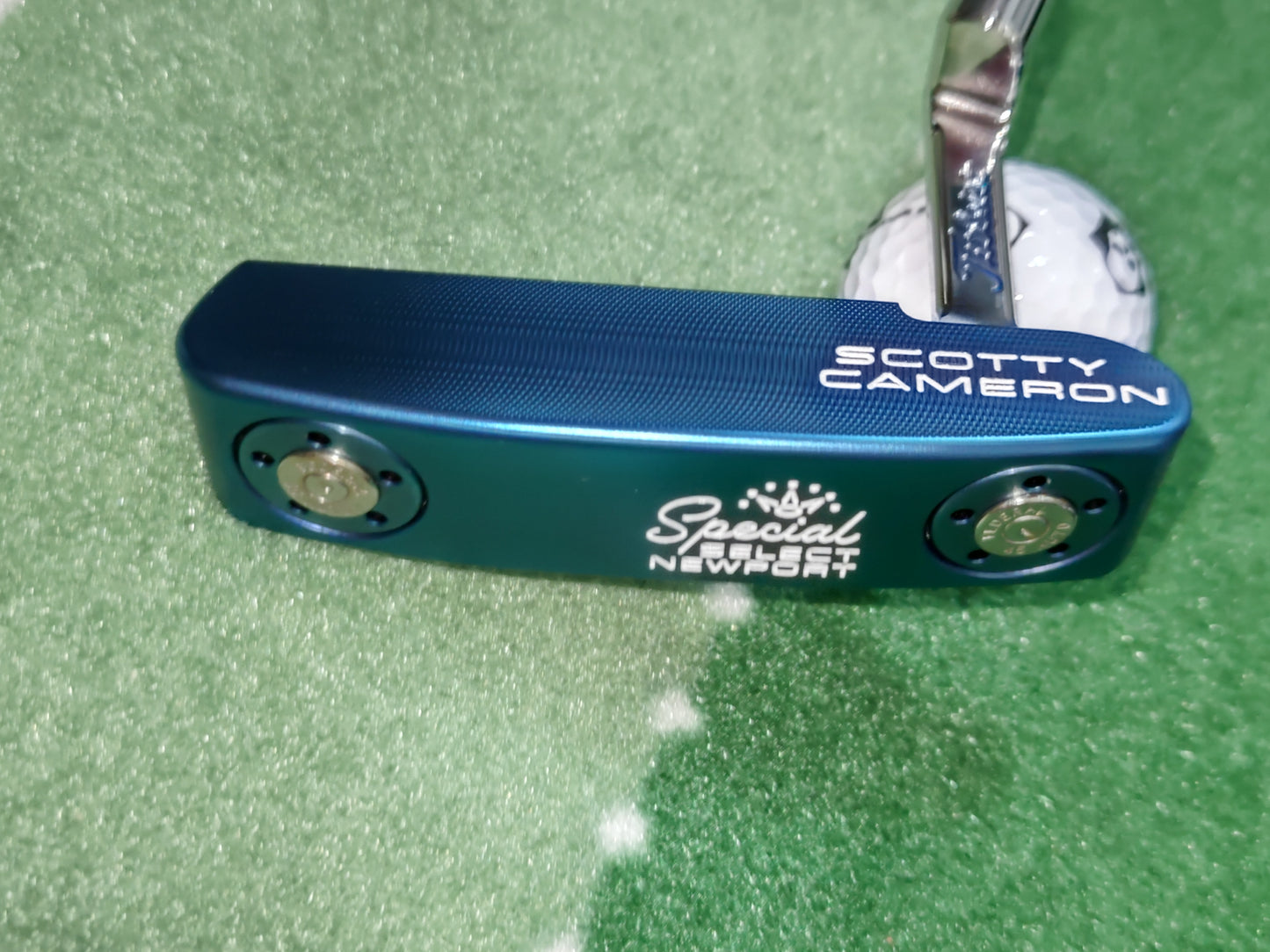 Equipped with live bullet rim! Scotty Cameron 33.5 inch putter blue PVD &amp; chrome finish