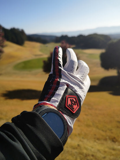 MAVLUS Mignolo Men's Golf Glove_White/Red/Black