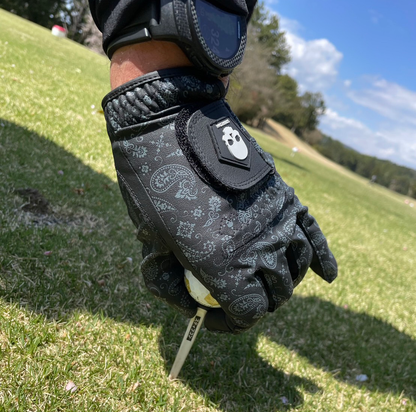 FLUO PAISLEY SKULL Women's two-handed golf gloves FLUO_Paisley Skull