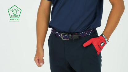 [SALE] SNACK GOLF BELTS SOEMON Navy + Red and White